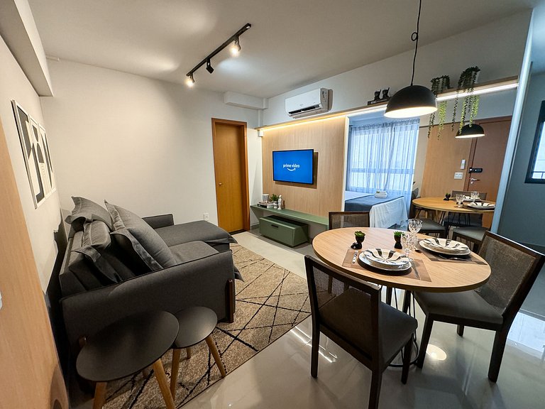 Apto 1Q Moderno |  Conforto e Lazer