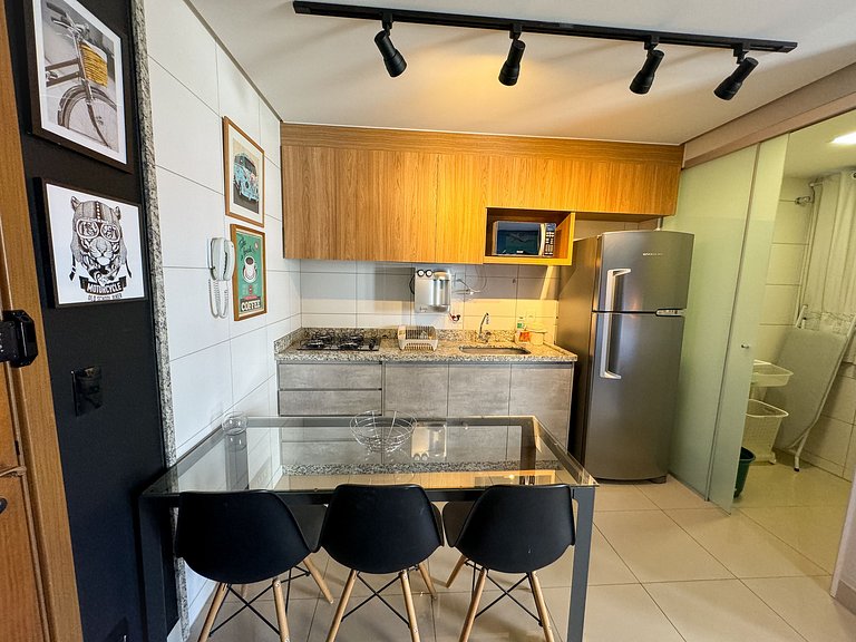 Flat moderno c/ vista + piscina e academia | Bueno