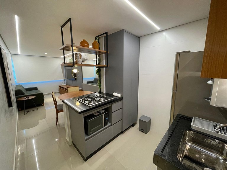 Apto 1Q confortável | Garagem + Piscina | Marista
