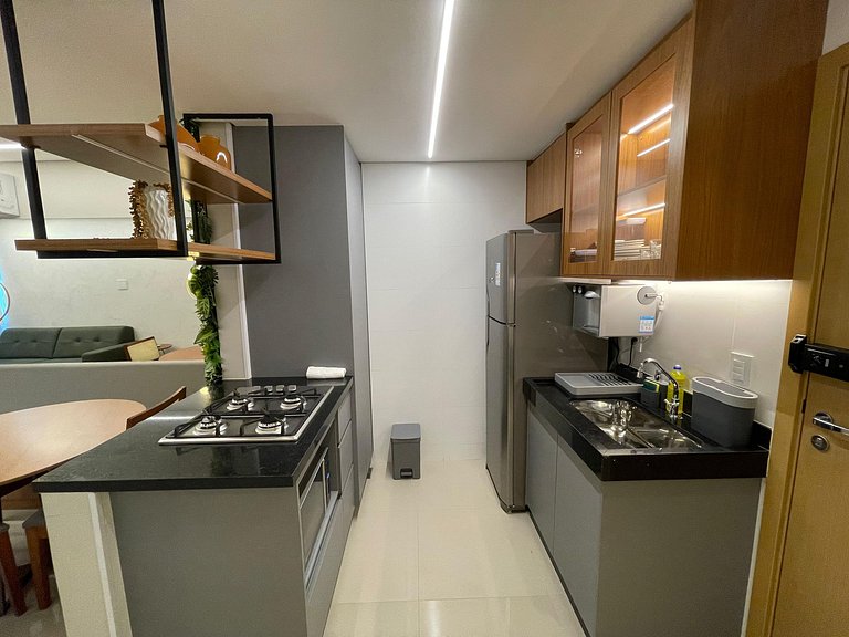 Apto 1Q confortável | Garagem + Piscina | Marista