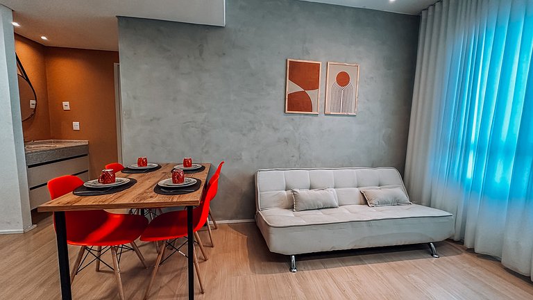 Flat 2Q, Marista, Andar Alto - próx Órion