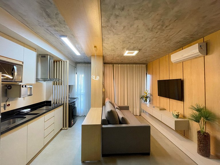 Apto 2Q Completo | Piscina | Garagem | Wi-Fi