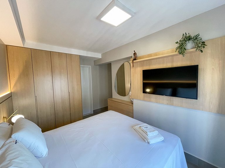 Apto 2Q Completo | Piscina | Garagem | Wi-Fi