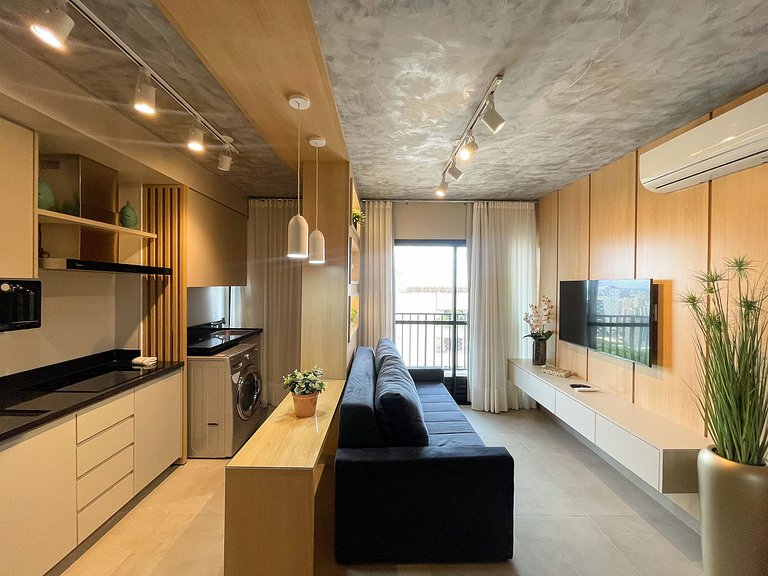 Apto Moderno | 2Q + Piscina + Garagem