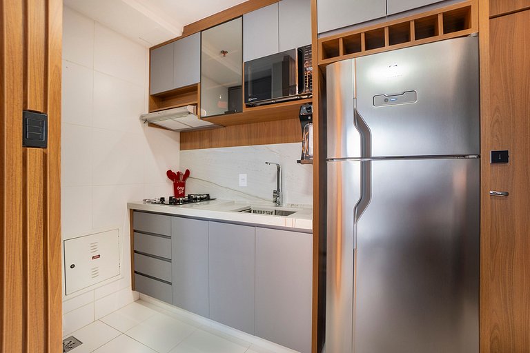Piscina rooftop + Varanda Privativa | Apto 1Q