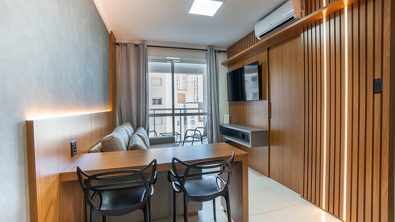 Piscina rooftop + Varanda Privativa | Apto 1Q