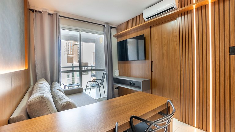 Piscina rooftop + Varanda Privativa | Apto 1Q