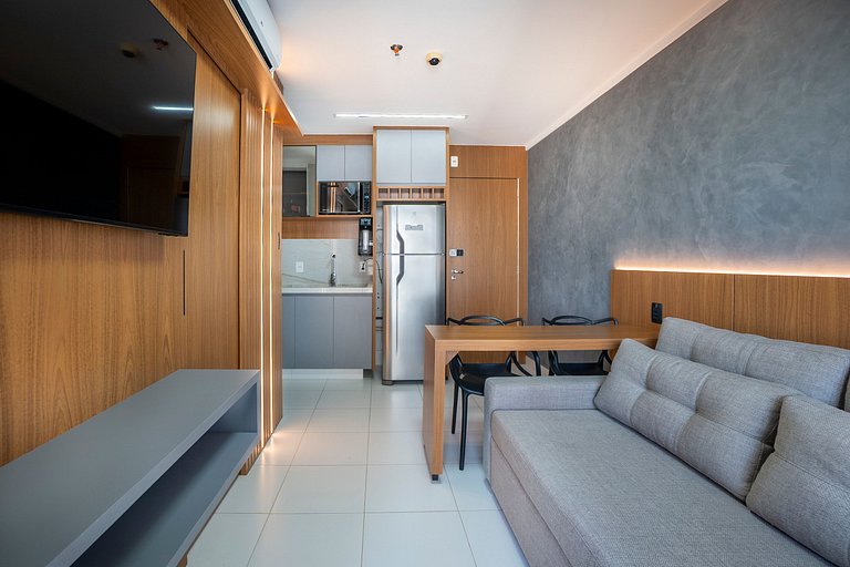 Piscina rooftop + Varanda Privativa | Apto 1Q