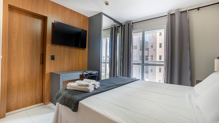 Piscina rooftop + Varanda Privativa | Apto 1Q