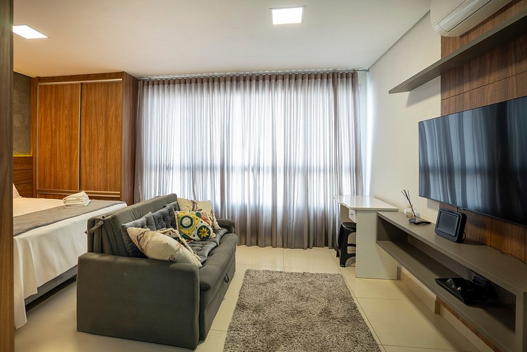 Studio Confortável | Piscina Rooftop + Academia