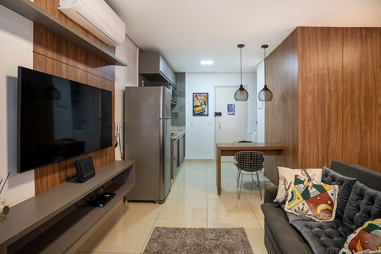 Studio Confortável | Piscina Rooftop + Academia