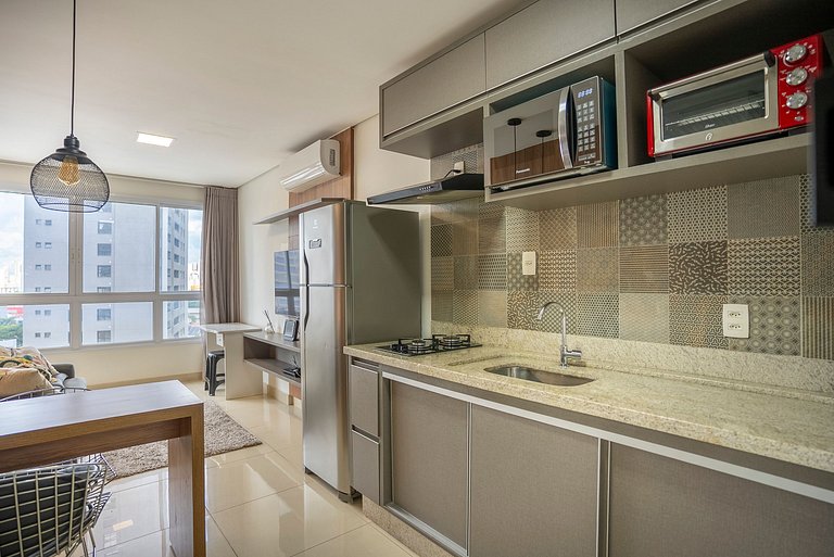Studio Confortável | Piscina Rooftop + Academia