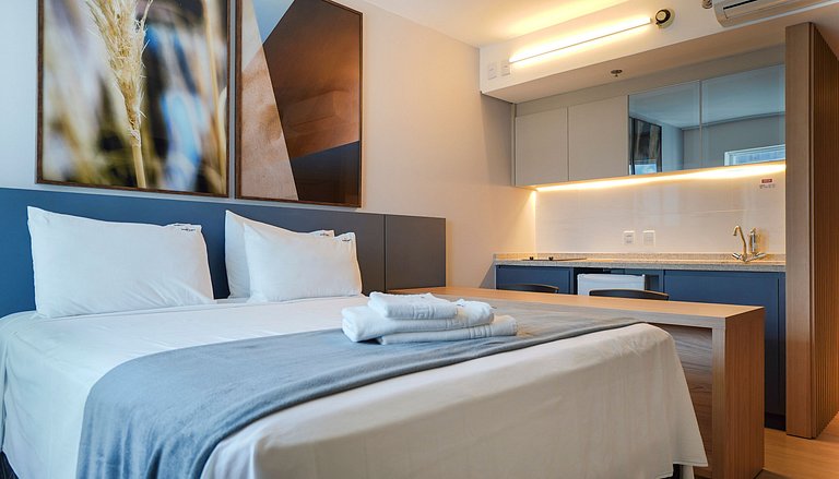 Flat no Marista, Cama Queen - próx Órion/IPOG/CBCO