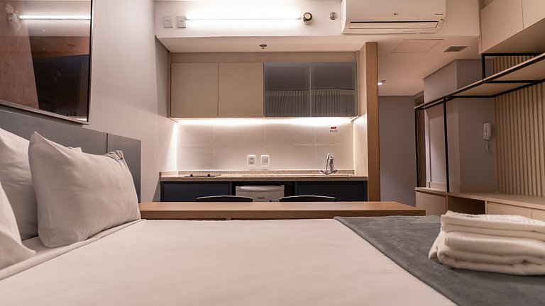 Flat no Marista, Cama Queen - próx Órion/IPOG/CBCO
