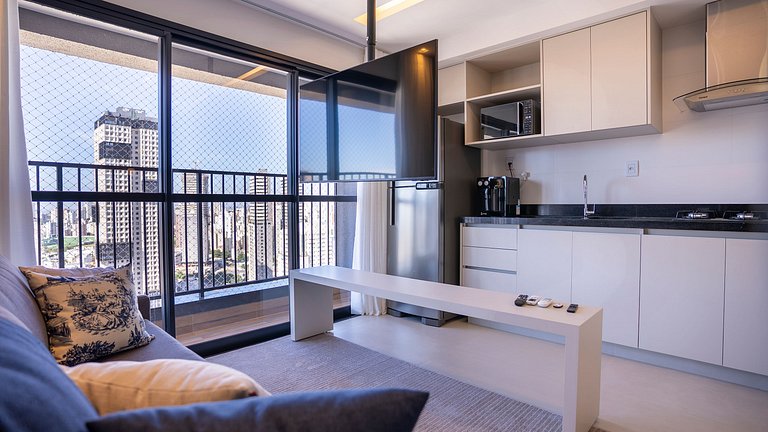 Apto Elegante | Vista Panorâmica | 2 Quartos