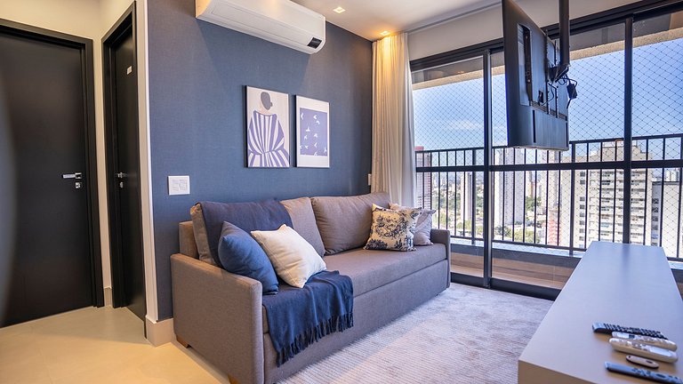 Apto Elegante | Vista Panorâmica | 2 Quartos