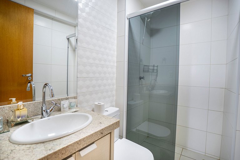 Apto 2Q moderno | Varanda c/ vista | Piscina