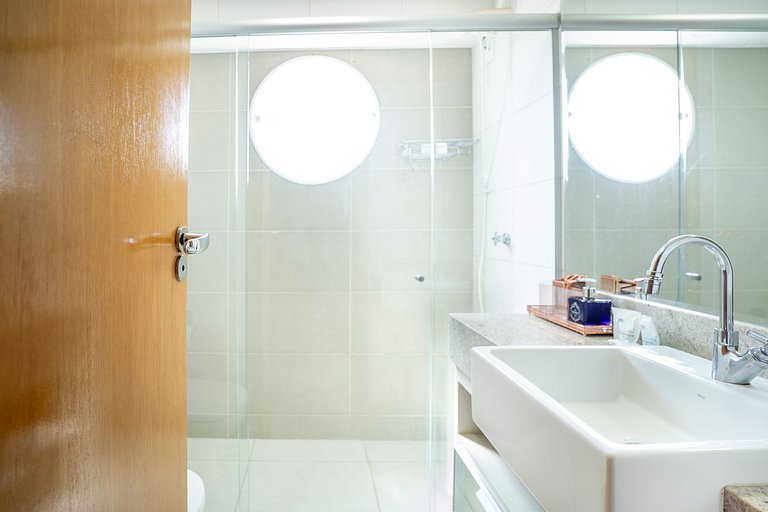 Apto 2Q moderno | Varanda c/ vista | Piscina