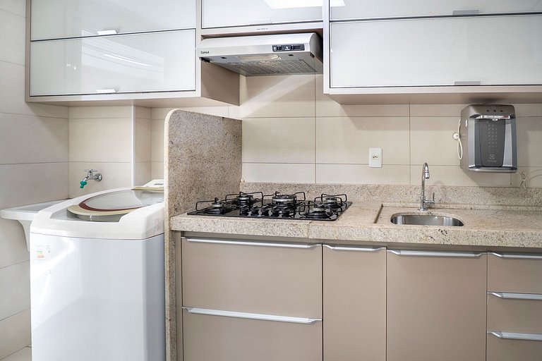Apto 2Q moderno | Varanda c/ vista | Piscina