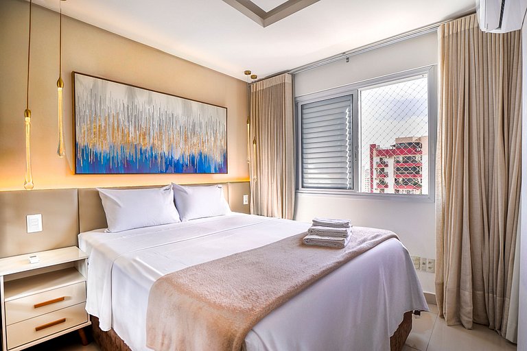 Flat moderno com varanda, Setor Marista