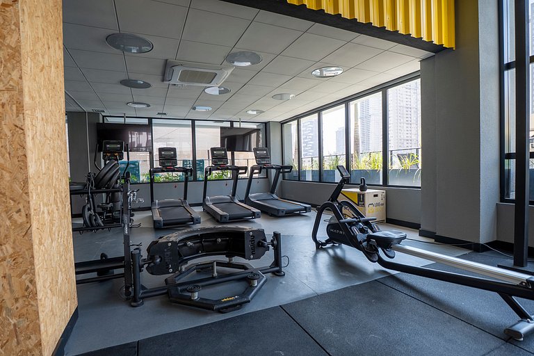 Incrível flat no Parque Vaca Brava, andar alto