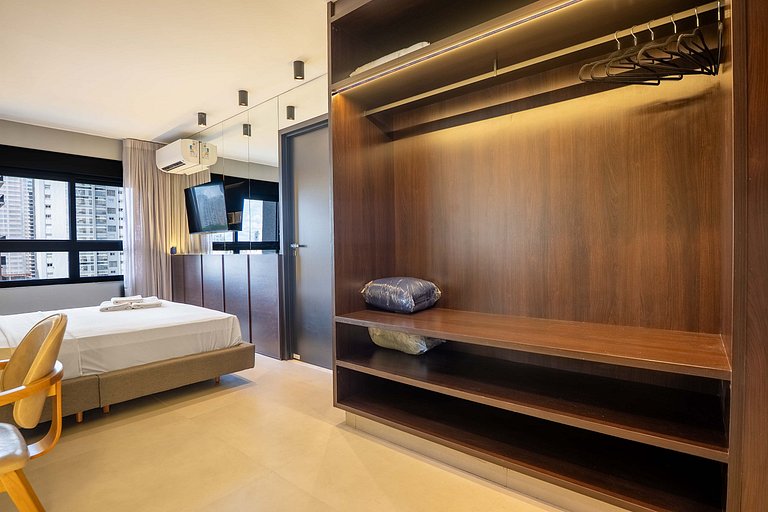 Conforto no Bueno | 2 Quartos com Suíte e Piscina