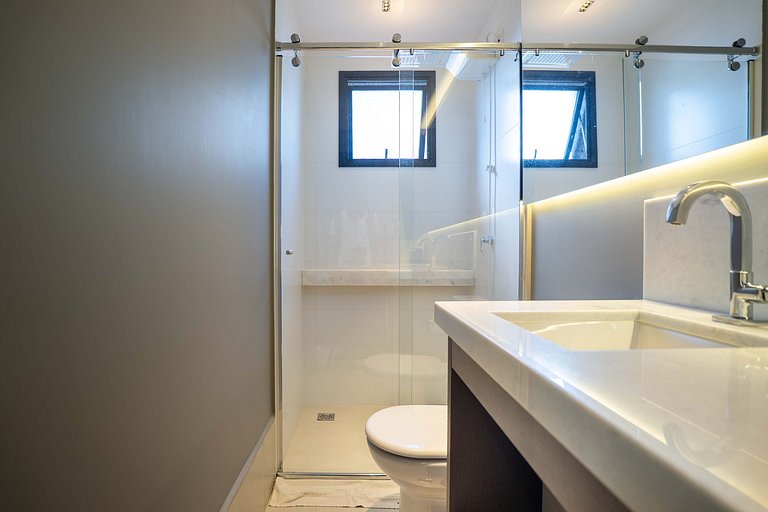 Conforto no Bueno | 2 Quartos com Suíte e Piscina