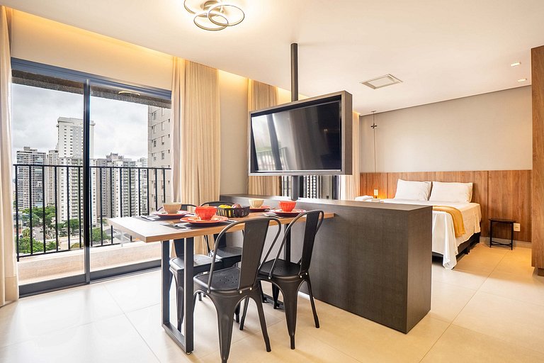 Studio Premium | Vista + Piscina + Academia