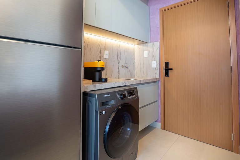 Flat novo e moderno | Piscina + academia | Bueno