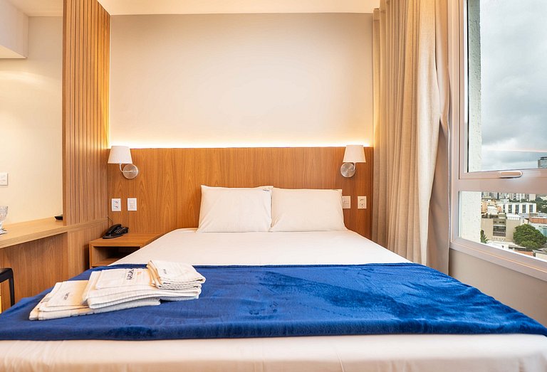 Flat novo, cama queen - próx Órion/IPOG/CBCO