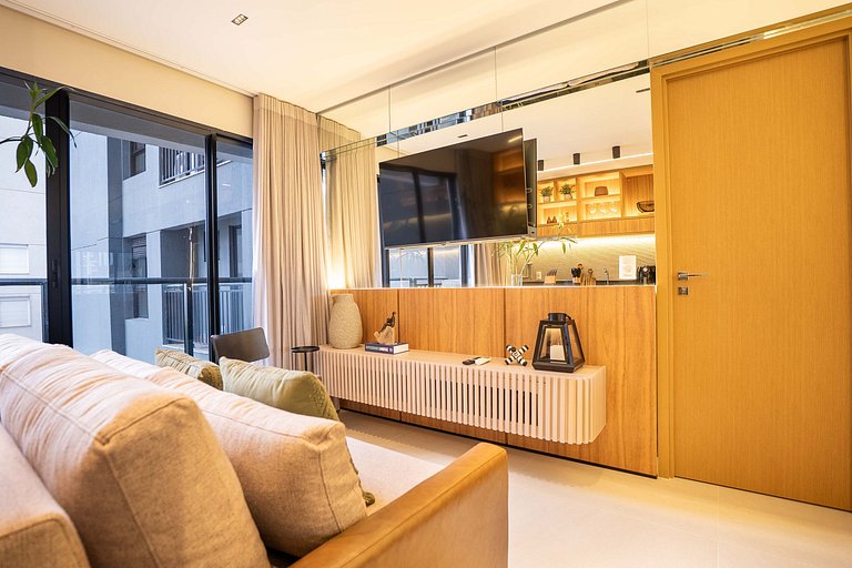 Flat luxuoso e moderno perto do Vaca Brava