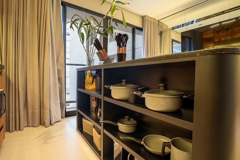 Flat luxuoso e moderno perto do Vaca Brava
