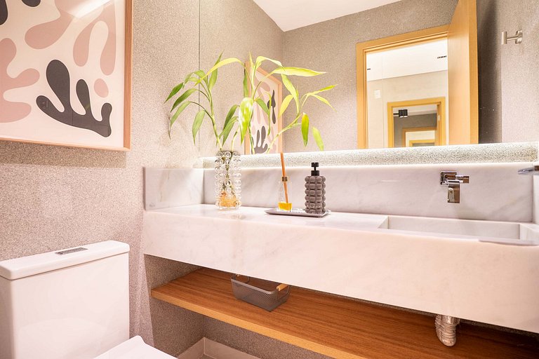 Flat luxuoso e moderno perto do Vaca Brava