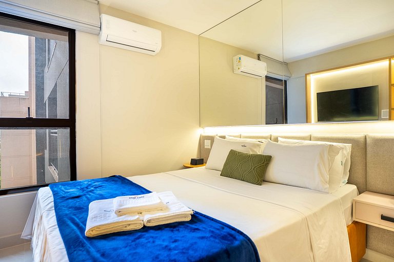 Flat luxuoso e moderno perto do Vaca Brava