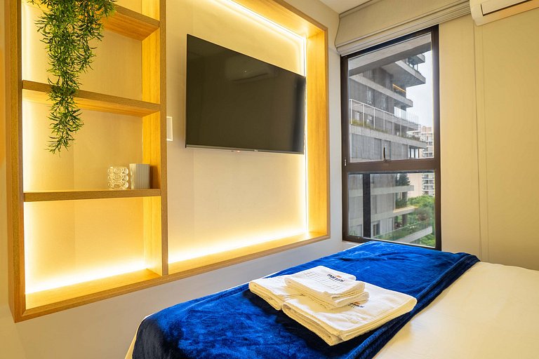 Flat luxuoso e moderno perto do Vaca Brava