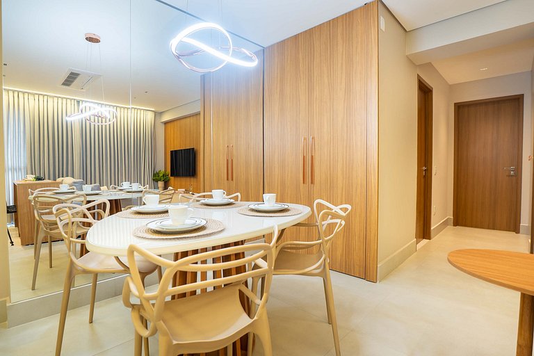 Apto 2Q | Varanda + Academia | Piscina Rooftop