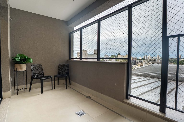 Apto 2Q | Varanda + Academia | Piscina Rooftop