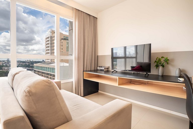 Flat Premium | Vista da Cidade | Rooftop