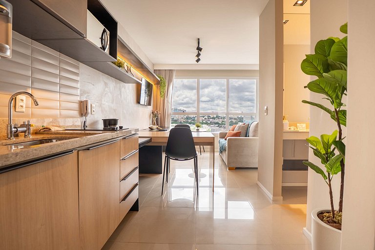 Flat Sofisticado | Vista Panorâmica  | Piscina