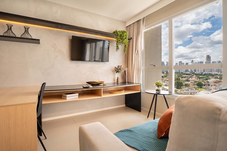 Flat Sofisticado | Vista Panorâmica  | Piscina