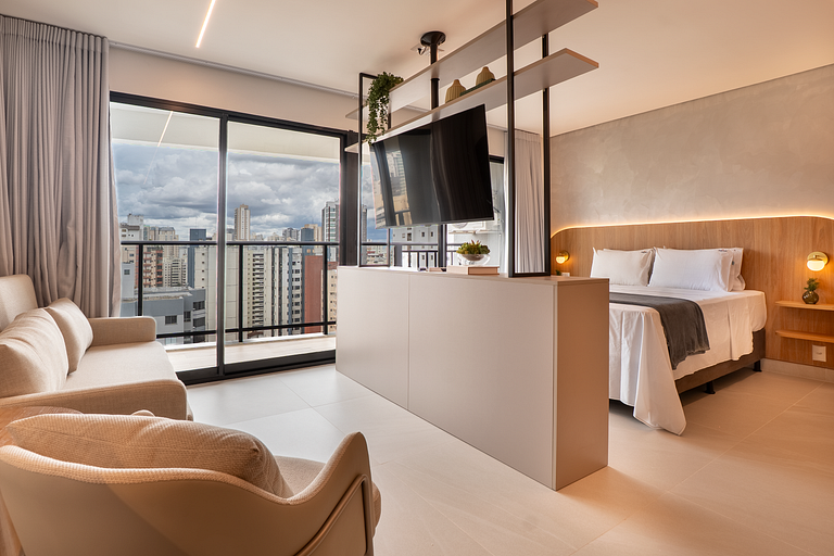 Flat Moderno | Vaga | Frente Shopping | Vaca Brava