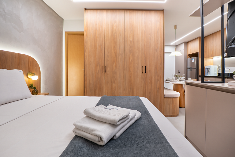 Flat Moderno | Vaga | Frente Shopping | Vaca Brava