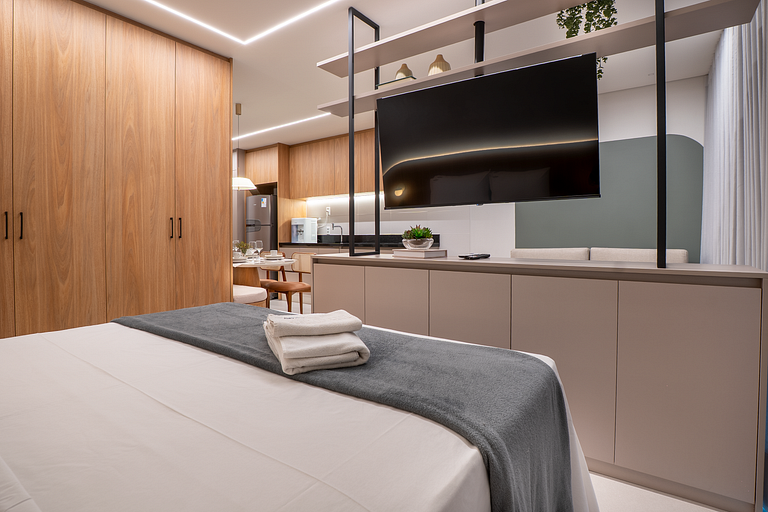 Flat Moderno | Vaga | Frente Shopping | Vaca Brava