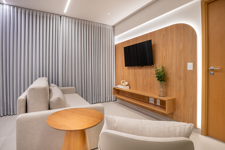 Flat Moderno | Vaga | Frente Shopping | Vaca Brava