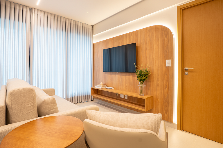Flat Moderno | Vaga | Frente Shopping | Vaca Brava