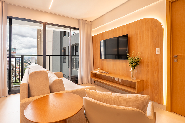Flat Moderno | Vaga | Frente Shopping | Vaca Brava