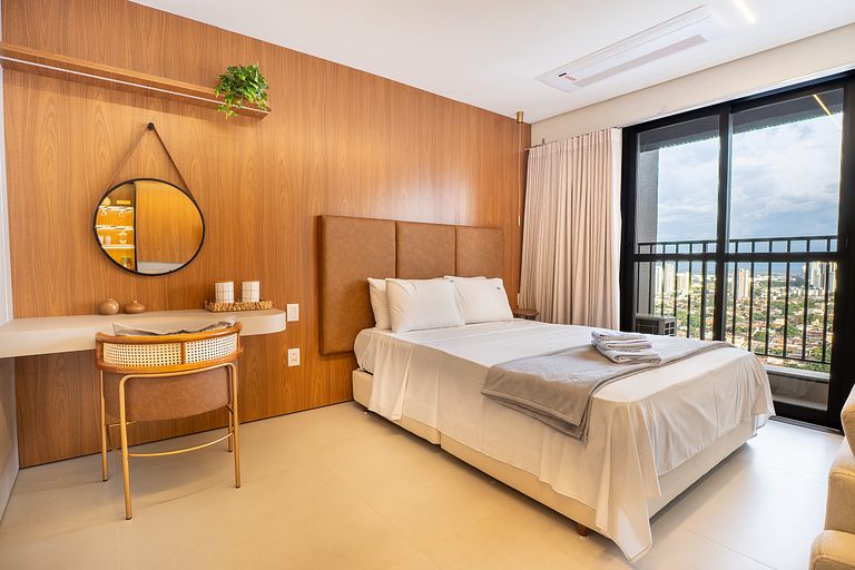 Studio Elegante | Vista Panorâmica | Lazer