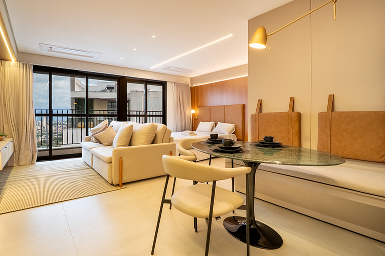 Apto 1Q Premium | Piscina Rooftop + Academia
