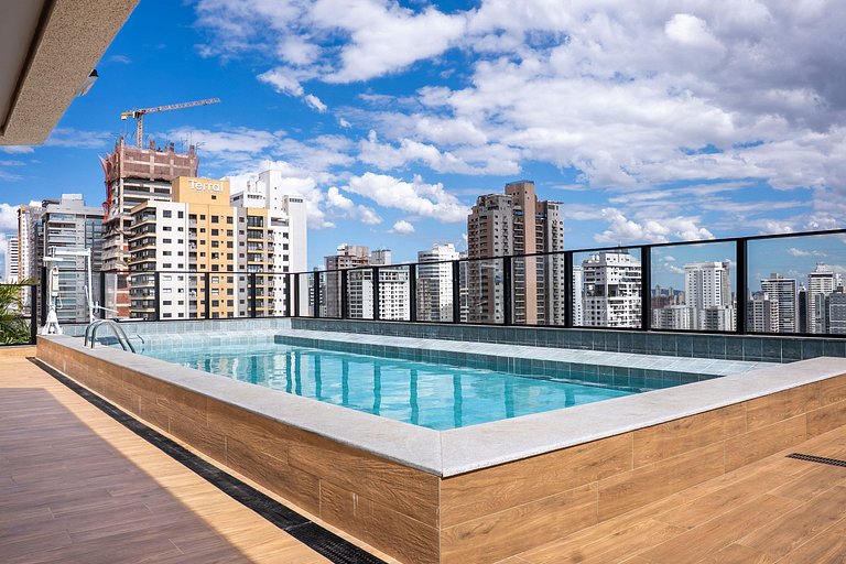 Flat moderno no Bueno | Piscina rooftop | Órion