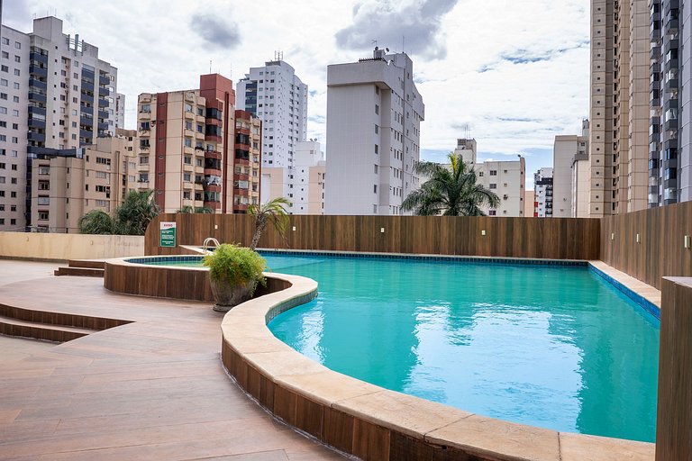 Conforto no Bela Vista| 1Q + Varanda + Piscina